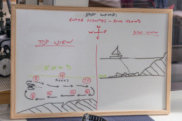 Azores, dive map Entres Montes
