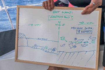 Azores, dive map Cachorro