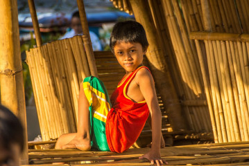 Philippines, Palawan, Puerto Princesa, kid smiling