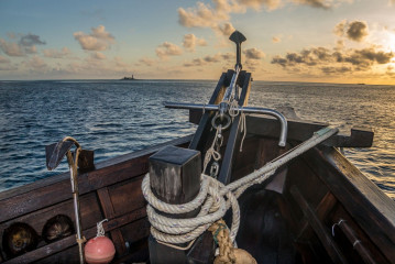 Philippines, "Dschubba", Safari Boat anchoring at Tubbataha Reef