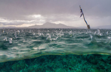 Rain Drops on Water, Bunaken Island, Manado, Indonesia