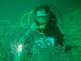 Philippines, Malapascua, Mathias Weck Filming Underwater