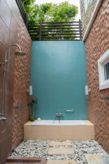 Philippines, Moalboal, Resort Outdoor Bathroom Shower