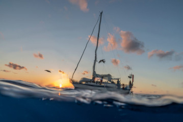 Azores, sailing ship at Princess Alice Banks