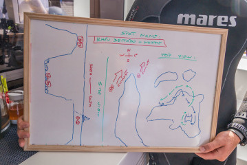 Azores, dive map Ilheu Deitado Norte