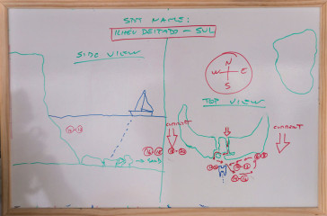 Azores, dive map Ilheu Deitado Sul