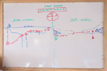 Azores, dive map Caldeirinhas