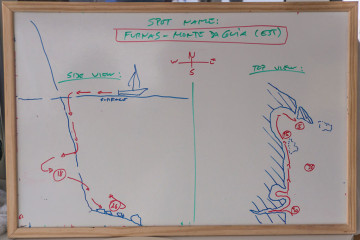 Azores, dive map Furnas Monte Da Guia Est
