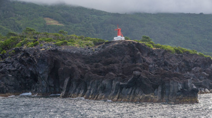 Azores, São Jorge, coast at Urseling Cave