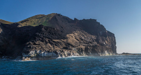 Azores, Faial, coastline of Capelinhos