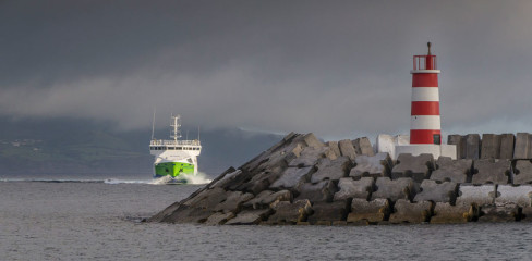 Azores, Port of Madalena in Pico