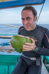 Philippines, Calayan Islands, fresh coconut