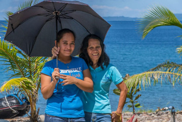 Philippines, crew of Pintuyan Island dive resort