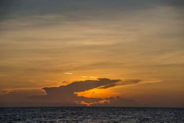 Philippines, sunset at Tubbataha Reef
