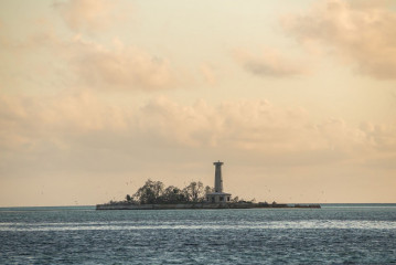 Philippines, lighthouse at Tubbataha reef