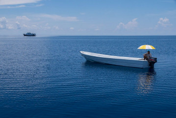 Philippines, dinghi boat, Tubbataha reef