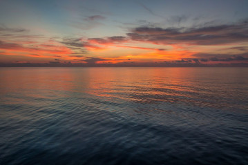 Philippines, sunset at Tubbataha reef