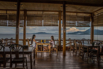Indonesia, Manado, Bunaken Island, Restaurant Inside